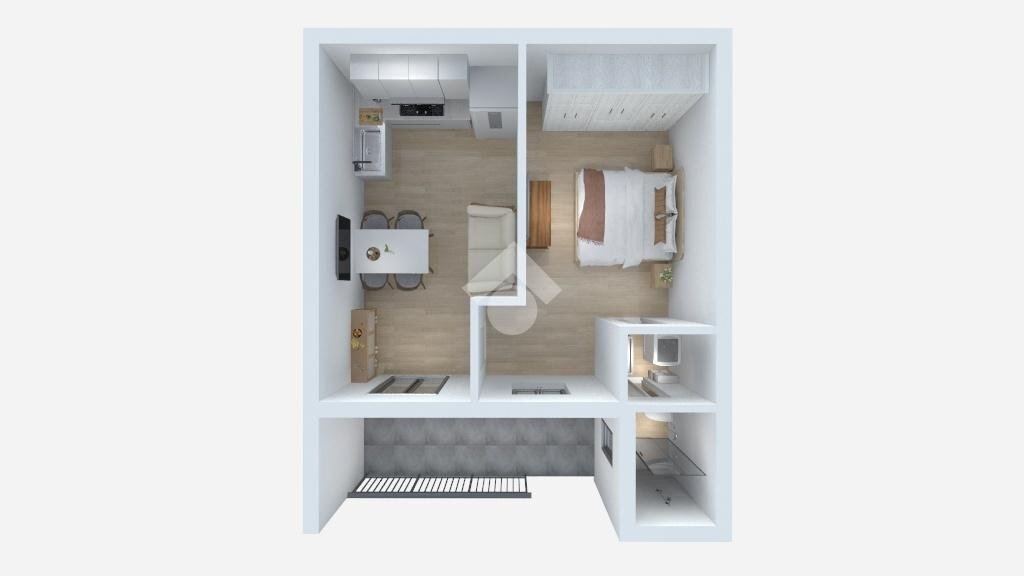 Two-room apartment Via Privata Bernardo da Canal, Milano (neighborhood Affori) - floor plans 1