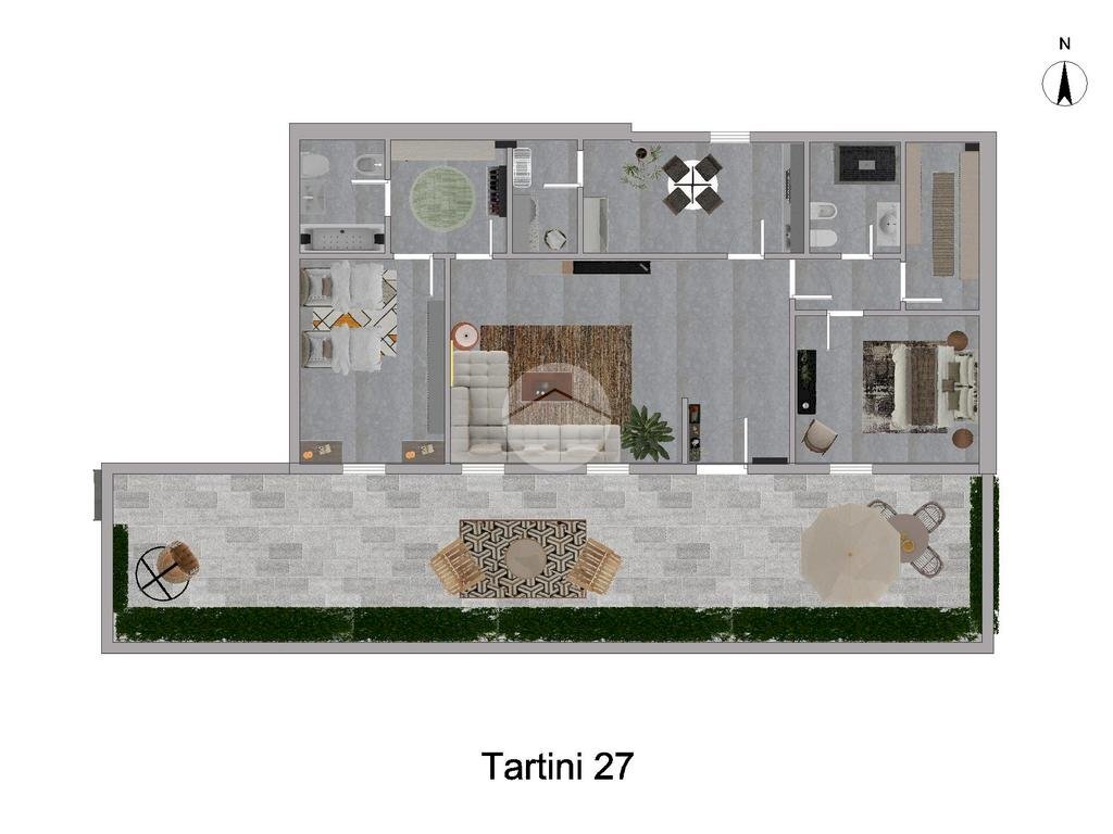 Villa Via Giuseppe Tartini, Milano (zona Dergano) - planimetria 1