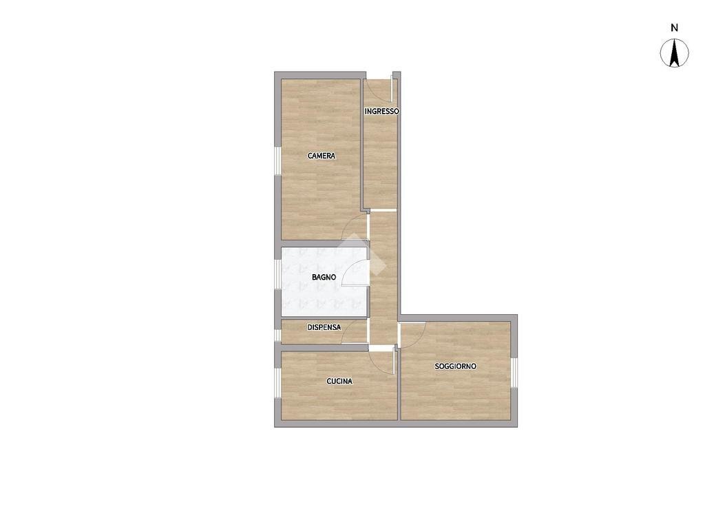 Trilocale Via Carnia, Genova (zona Rivarolo) - planimetria 1