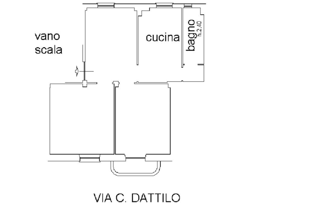 Appartamento Via Cesare Dattilo, Genova (zona Sampierdarena) - planimetria 1