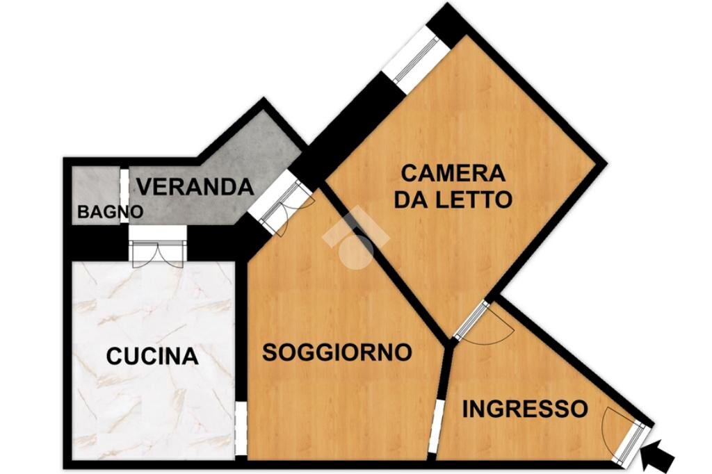 Trilocale Via Orazio Grassi, Savona (zona Centro) - planimetria 1
