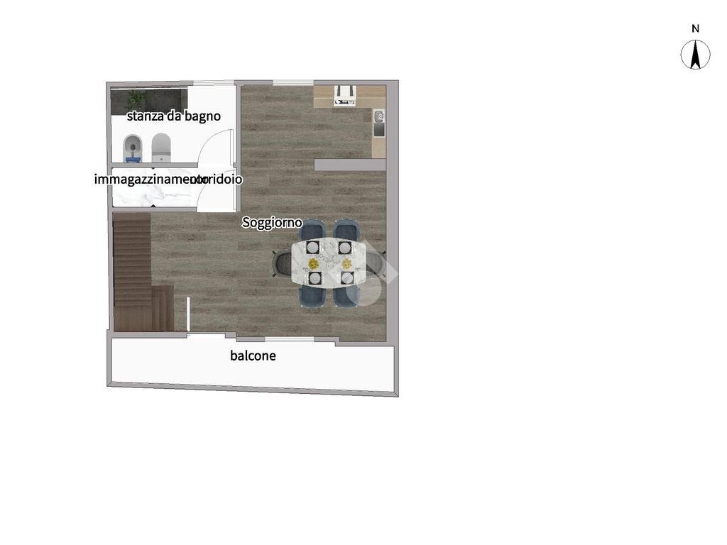 Rustic Vicolo Giuseppe Mazzini, Trovo - floor plans 1