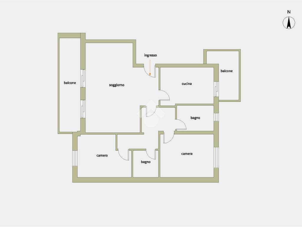 Three-room apartment Via Carlo Pisacane, Cornaredo - floor plans 1