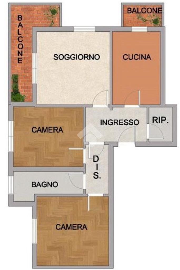 Trilocale Via Giacomo Matteotti, Peschiera Borromeo - planimetria 1