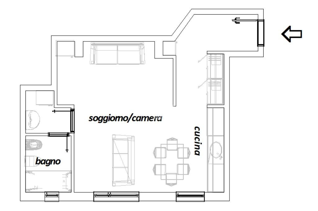 One-room apartment Seconda strada, Segrate - floor plans 1