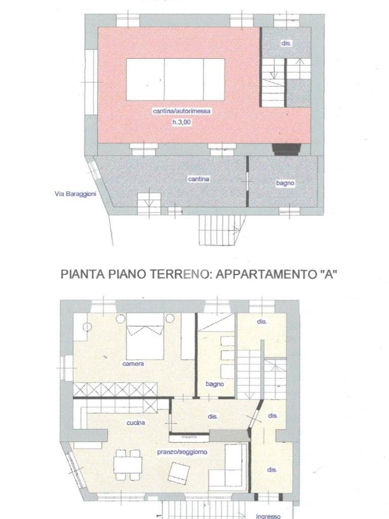 Two-room apartment Via Baraggioni, Borgomanero - floor plans 1