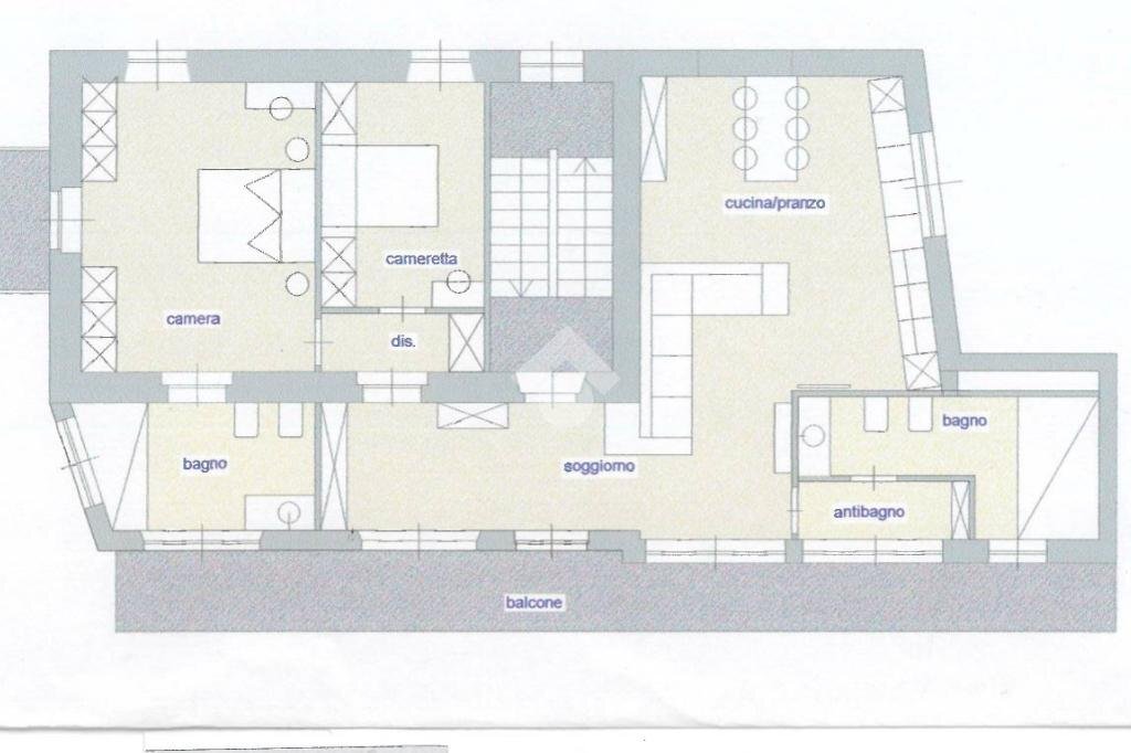 Four-room apartment Via Baraggioni, Borgomanero - floor plans 1