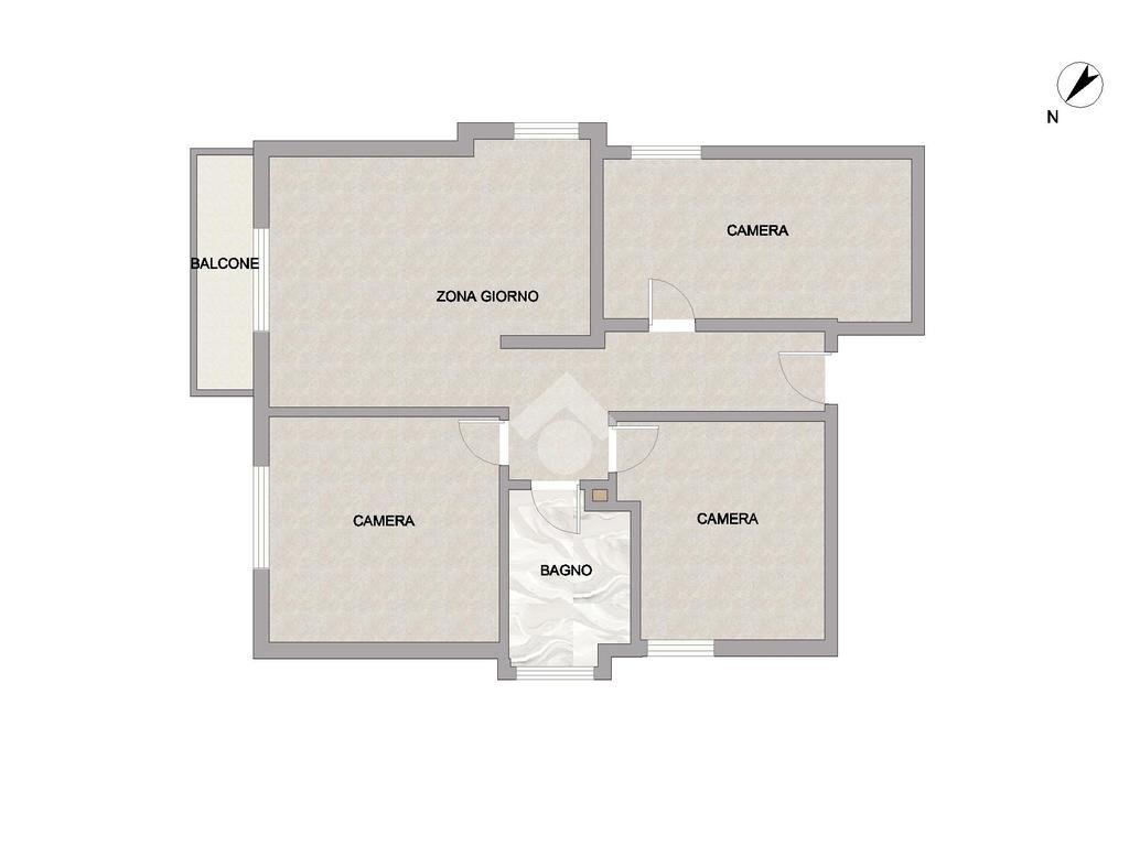 Quadrilocale Via S.Bernardo, Rescaldina - planimetria 1