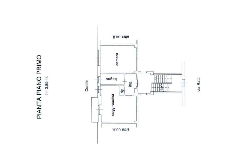 Bilocale Via ratti, Trana - planimetria 1