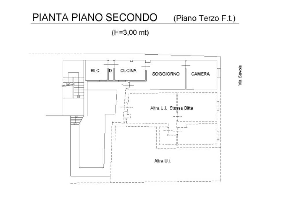 Bilocale Via Savoia, Pinerolo - planimetria 1