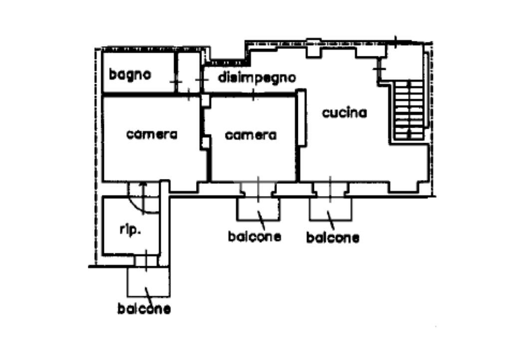 Three-room apartment Via palestro, Ivrea - floor plans 1
