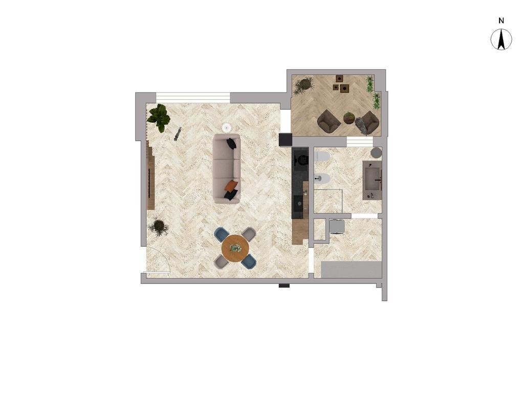 Monolocale Via Enrico Berlinguer, Baricella - planimetria 1