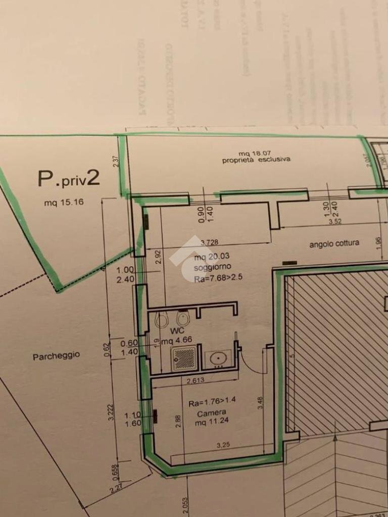 Two-room apartment Via Trieste, Gabicce Mare - floor plans 1