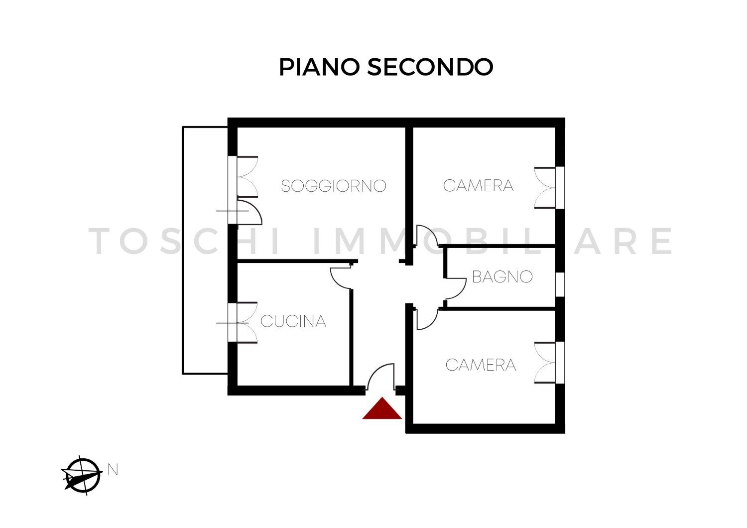 Bilocale Via Emilia, 50, Dozza - planimetria 1