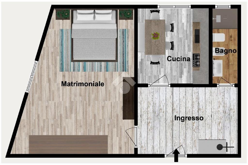 Bilocale Via Piacenza, Genova (zona Staglieno) - planimetria 1