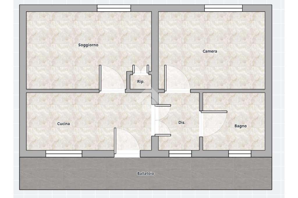 Two-room apartment Via Bugatti, Rho - floor plans 1