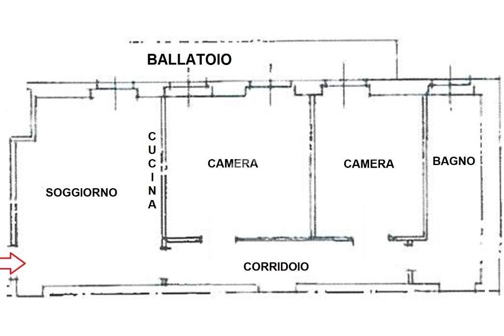 Three-room apartment Via Giuseppe Mazzini, Senago - floor plans 1