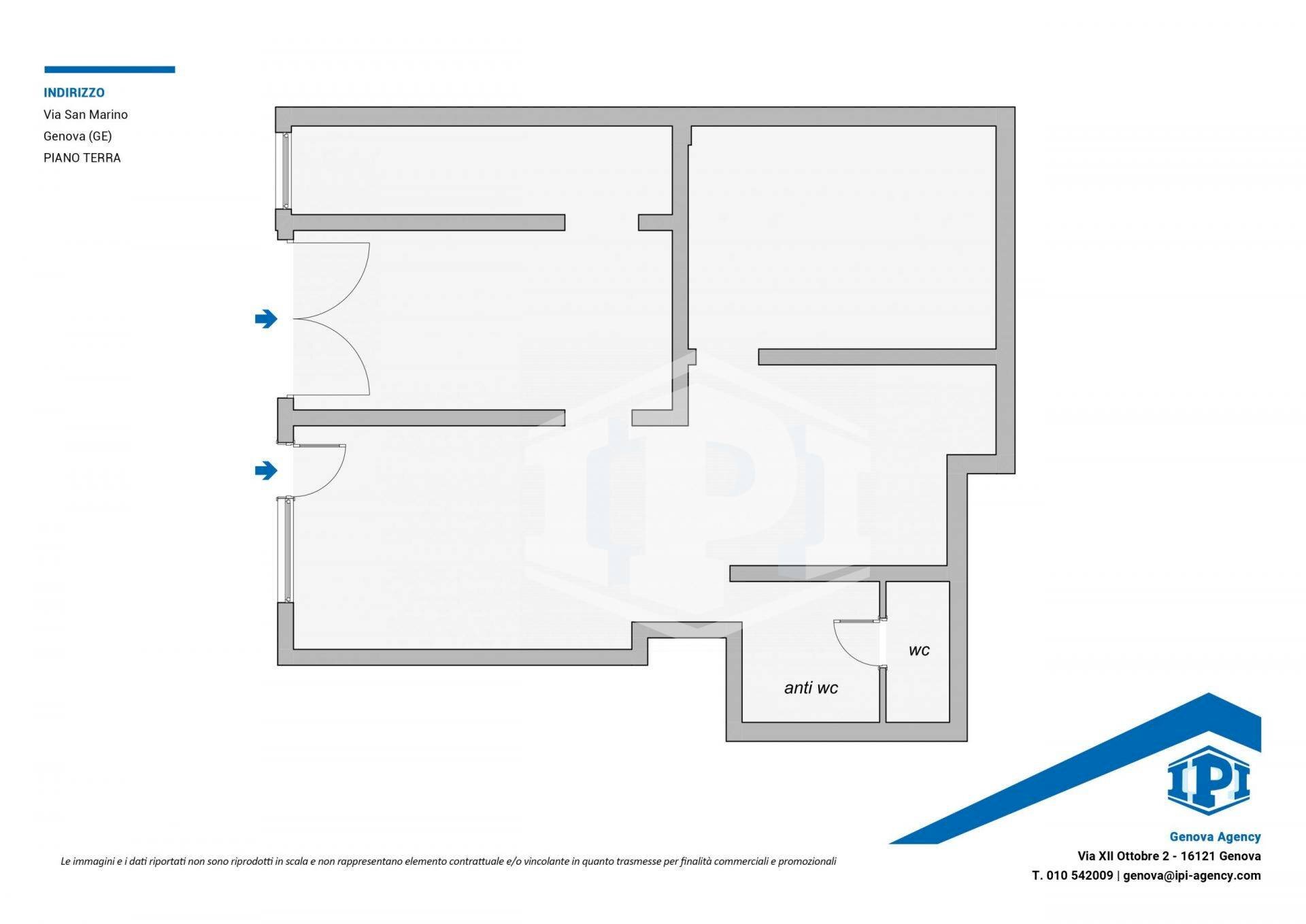 Magazzino Via San Marino, Genova (zona San Teodoro) - planimetria 1