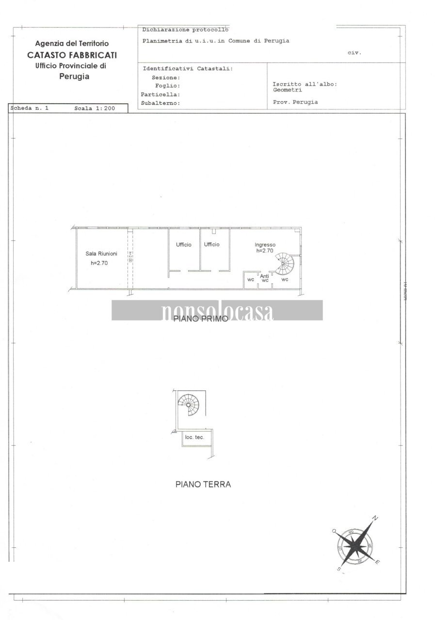 PLANIMETRIA - Office Via Gustavo Benucci 999, Perugia - floor plans 1