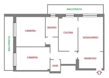 PLANIMETRIA DESCRITTIVA.jpg - Appartamento Via Giovanni Opisso 183, Genova (zona Pegli) - foto 23