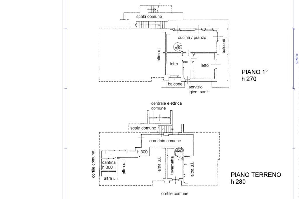 Three-room apartment Frazione Fubina, Viù - floor plans 1