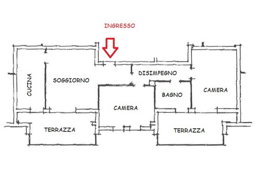 Trilocale Via San Donato, Granarolo dell'Emilia - planimetria 1