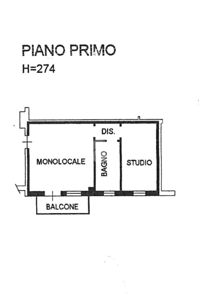 Two-room apartment Via Carlo Marx, Carpi - floor plans 1