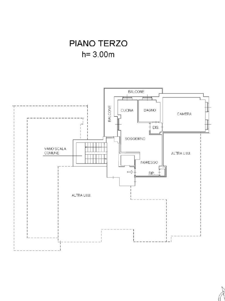 Bilocale Corso Delio Verna, Verolengo - planimetria 1