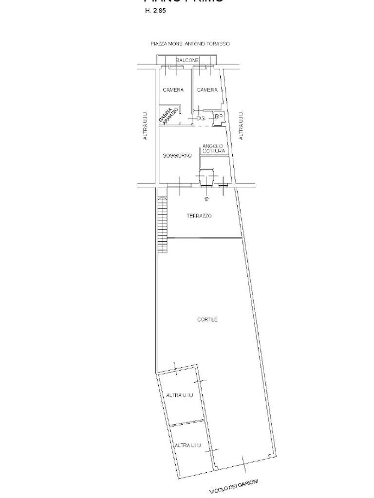 Casa semi indipendente Piazza Monsignore Antonio Torasso, Verolengo - planimetria 1