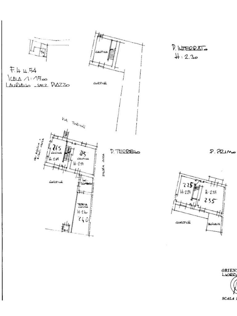Semi-detached house Via Papa Giovanni, Lauriano - floor plans 1