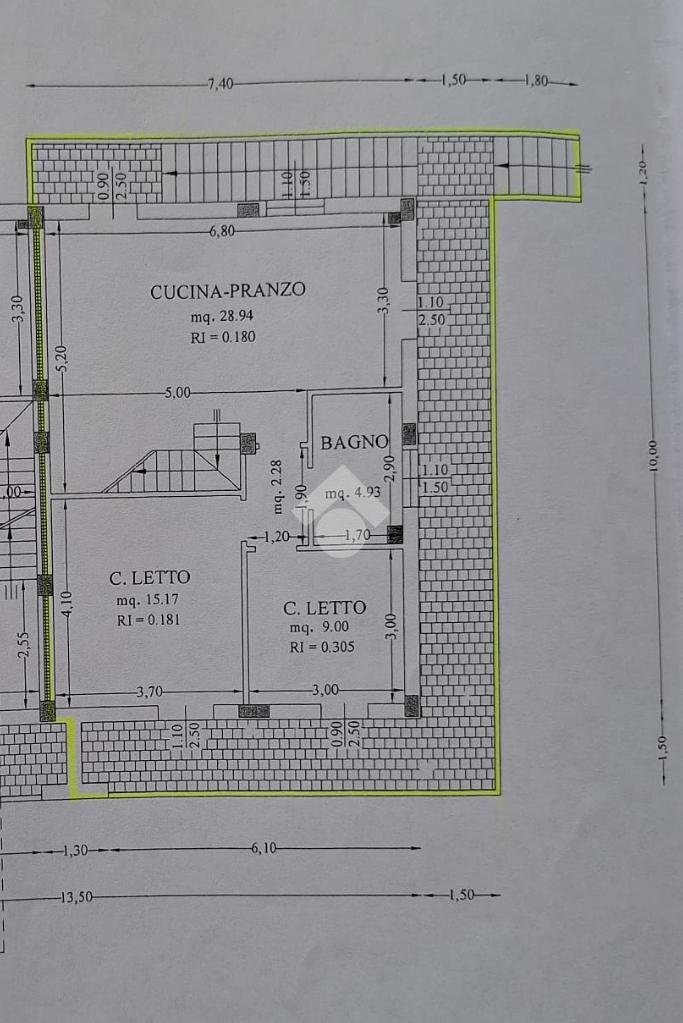 Apartment Via Pietro Nenni, Riolo Terme - floor plans 1