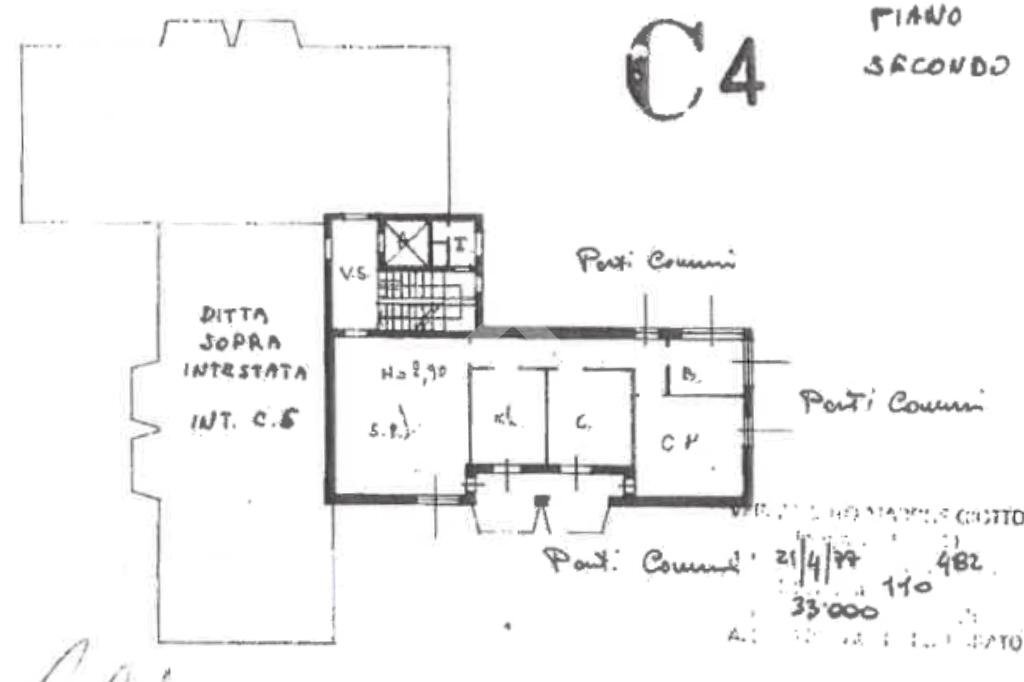 Three-room apartment Via vescovo garibaldo, Inzago - floor plans 1
