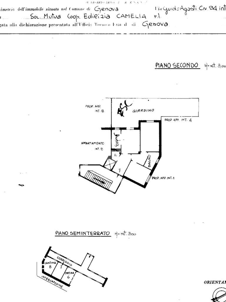 Trilocale Via Guido Agosti, Genova (zona Cornigliano) - planimetria 1