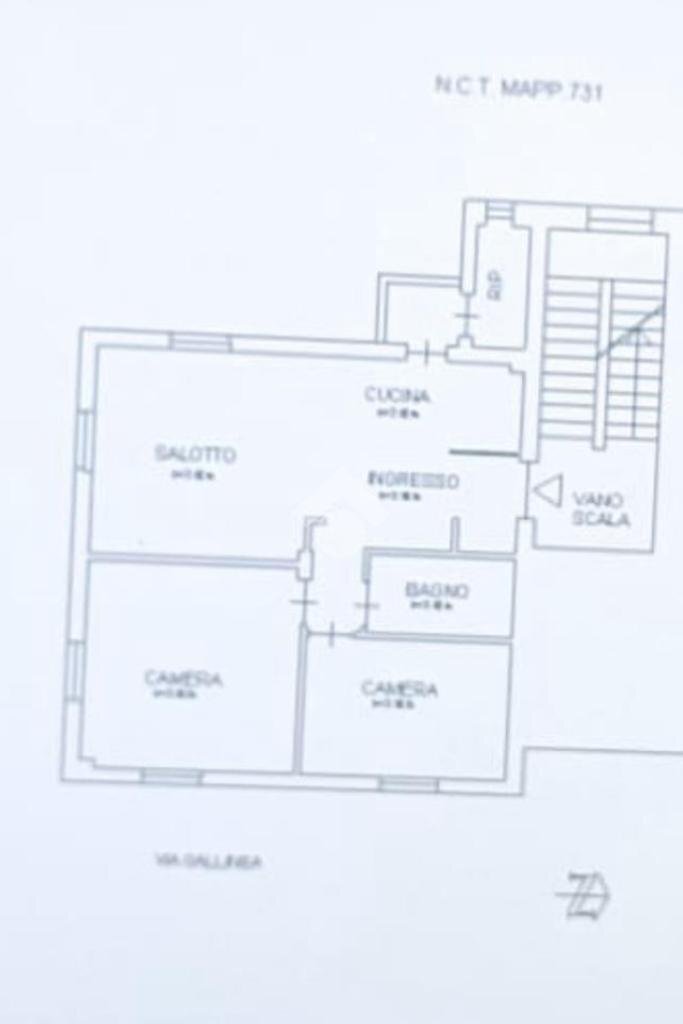 Trilocale Via Gallinea, Mele - planimetria 1