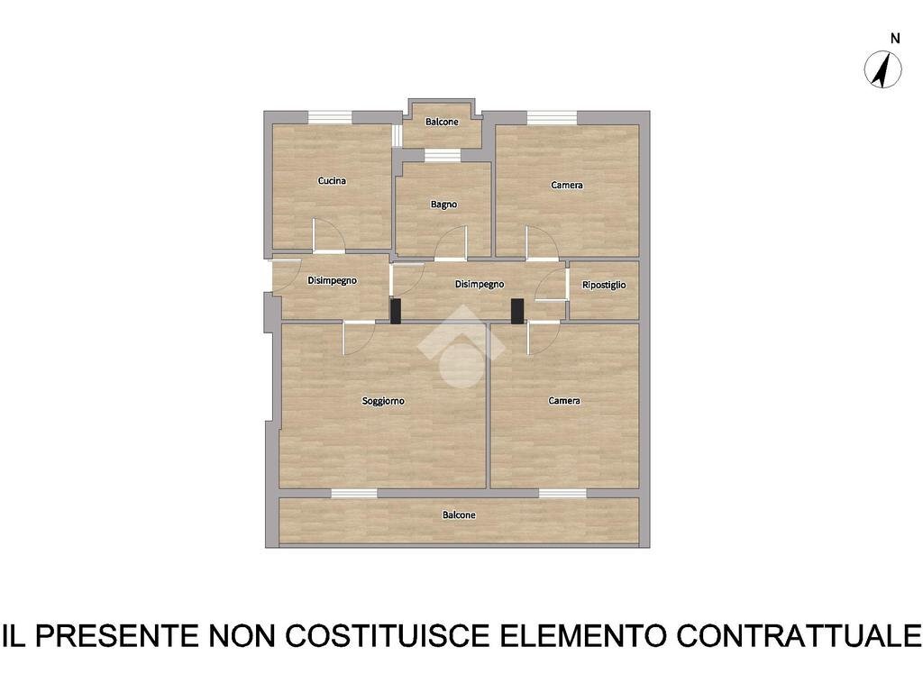 Trilocale Via Palmiro Togliatti, Paullo - planimetria 1