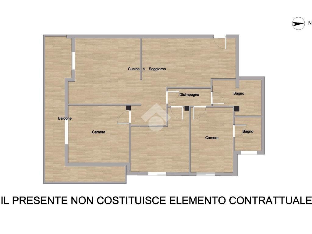 Four-room apartment Via Giuseppe Mazzini, Paullo - floor plans 1