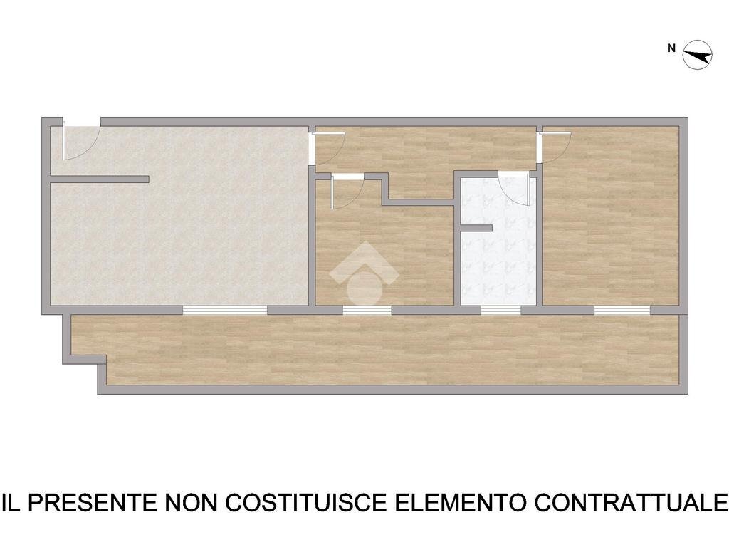 Three-room apartment Via San M. in Pratello, Paullo - floor plans 1
