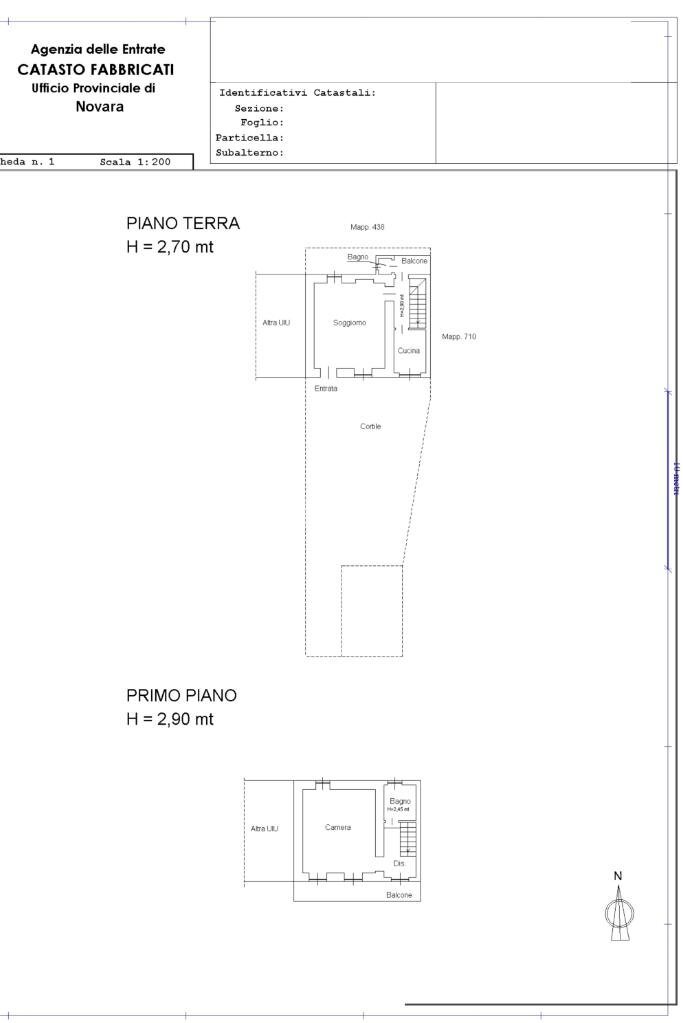 Independent house Via vaglio, Varallo Pombia - floor plans 1