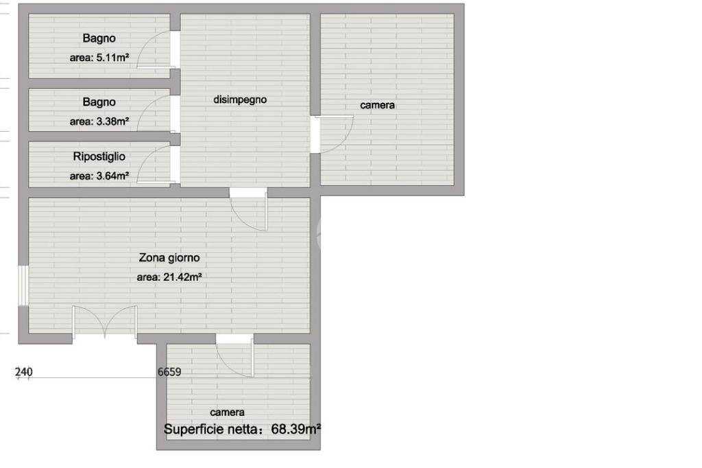 Quadrilocale Via Suor Vincenza Benef., Caselle Torinese - planimetria 1