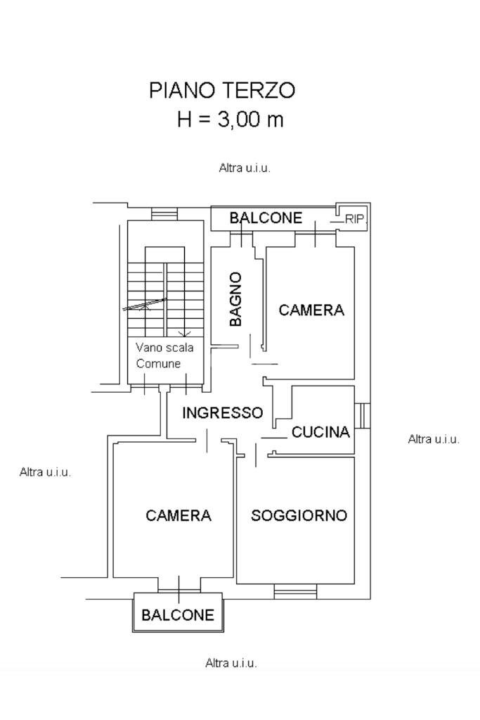 Quadrilocale Via San Pietro V. L., Pinerolo - planimetria 1