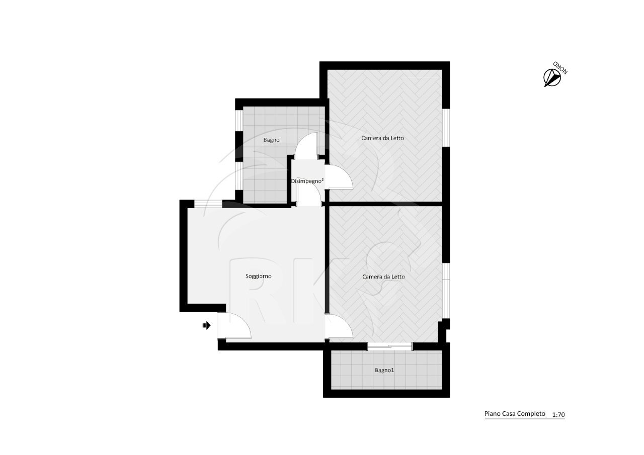 Amendola SDF no quote.jpg - Trilocale Via Giovanni Amendola 12, Bologna (zona Centro Storico) - planimetria 1