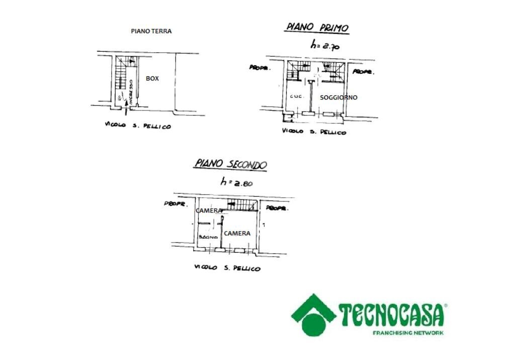 Casa semi indipendente Vicolo Silvio Pellico, Gassino Torinese - planimetria 1