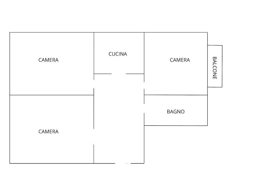Quadrilocale Via Filippo Turati, Pinerolo - planimetria 1