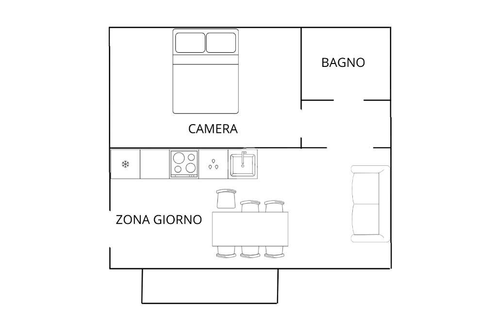 Trilocale Via Sommeiller, Pinerolo - planimetria 1