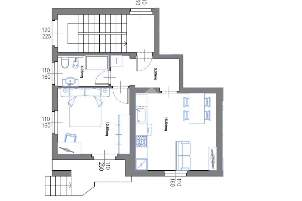 Bilocale Via Edmondo de Amicis, Parma - planimetria 1