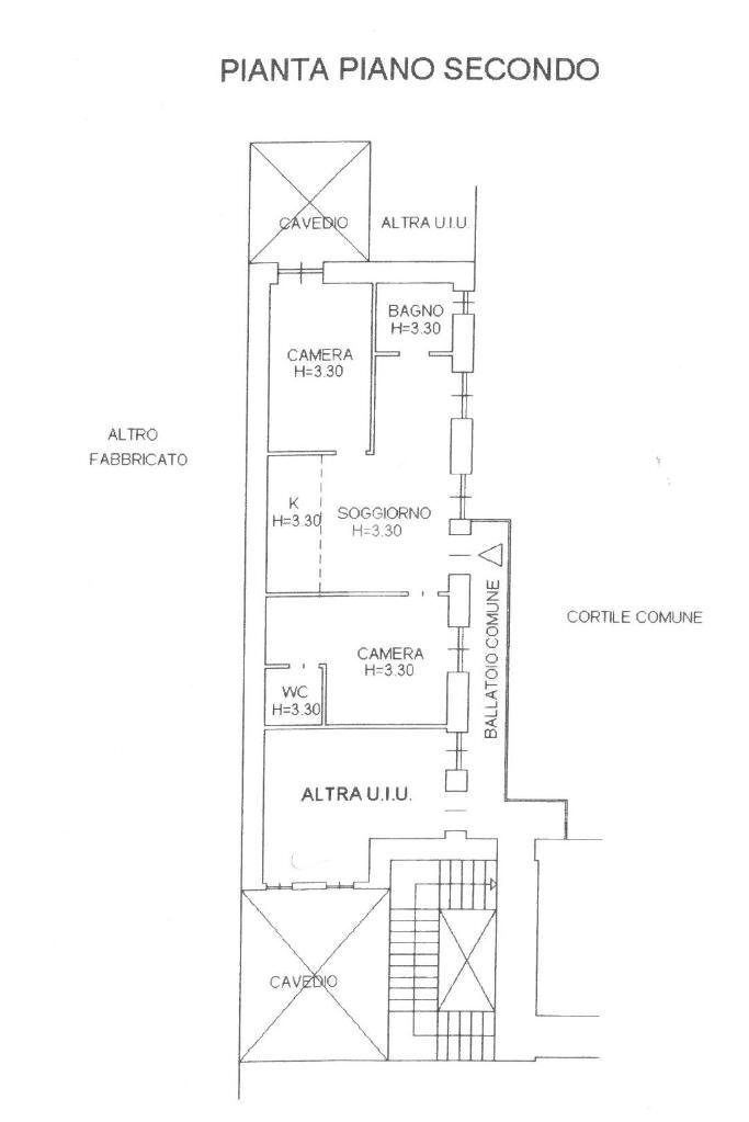 Three-room apartment Viale Abruzzi, Milano (neighborhood Città Studi) - floor plans 1