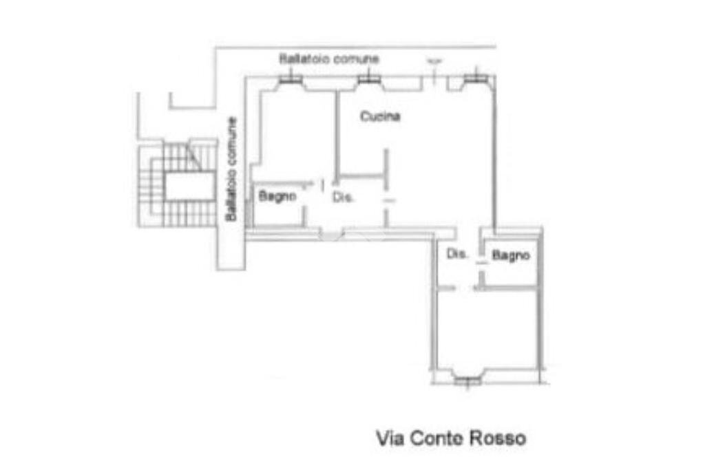Three-room apartment Milano, Milano (neighborhood Lambrate) - floor plans 1