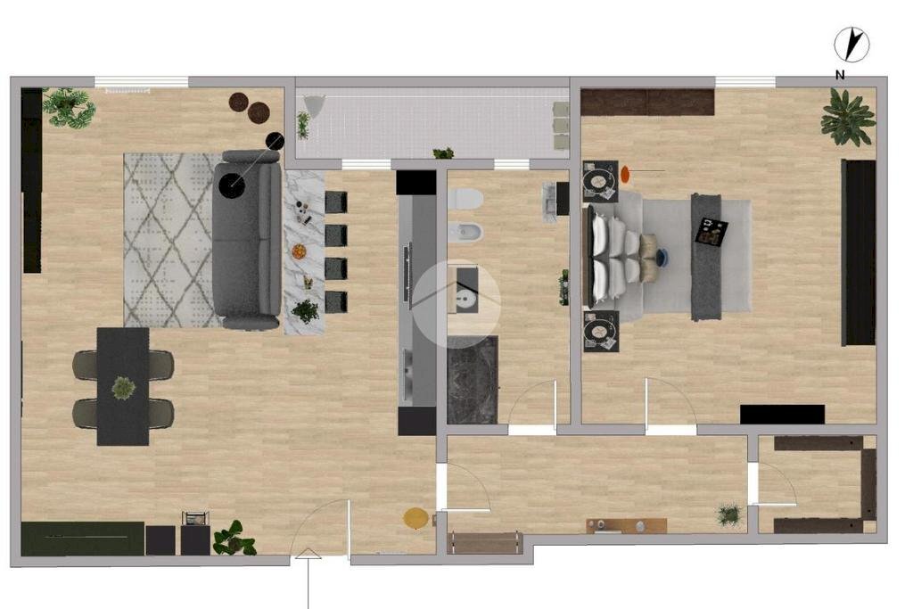 Trilocale Via Pellegrino Rossi, Milano (zona Dergano) - planimetria 1