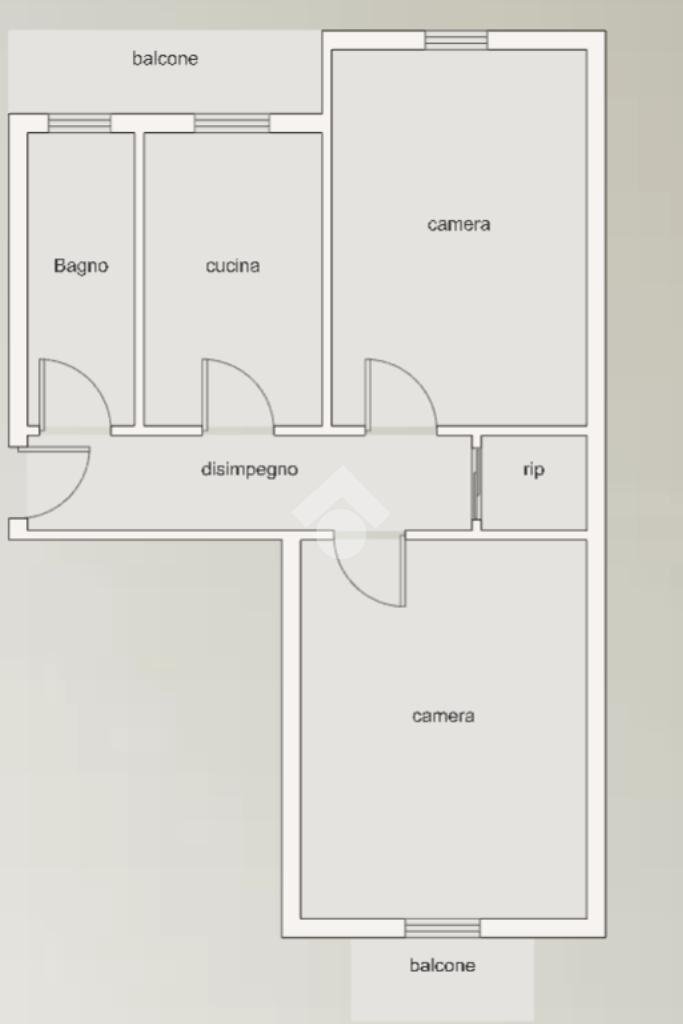 Trilocale Via Isonzo, Torino (zona San Paolo) - planimetria 1