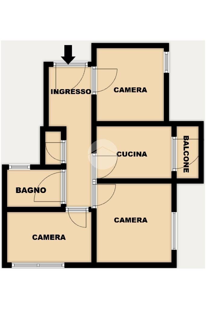 Four-room apartment Via Mansueto, Genova (neighborhood Certosa) - floor plans 1